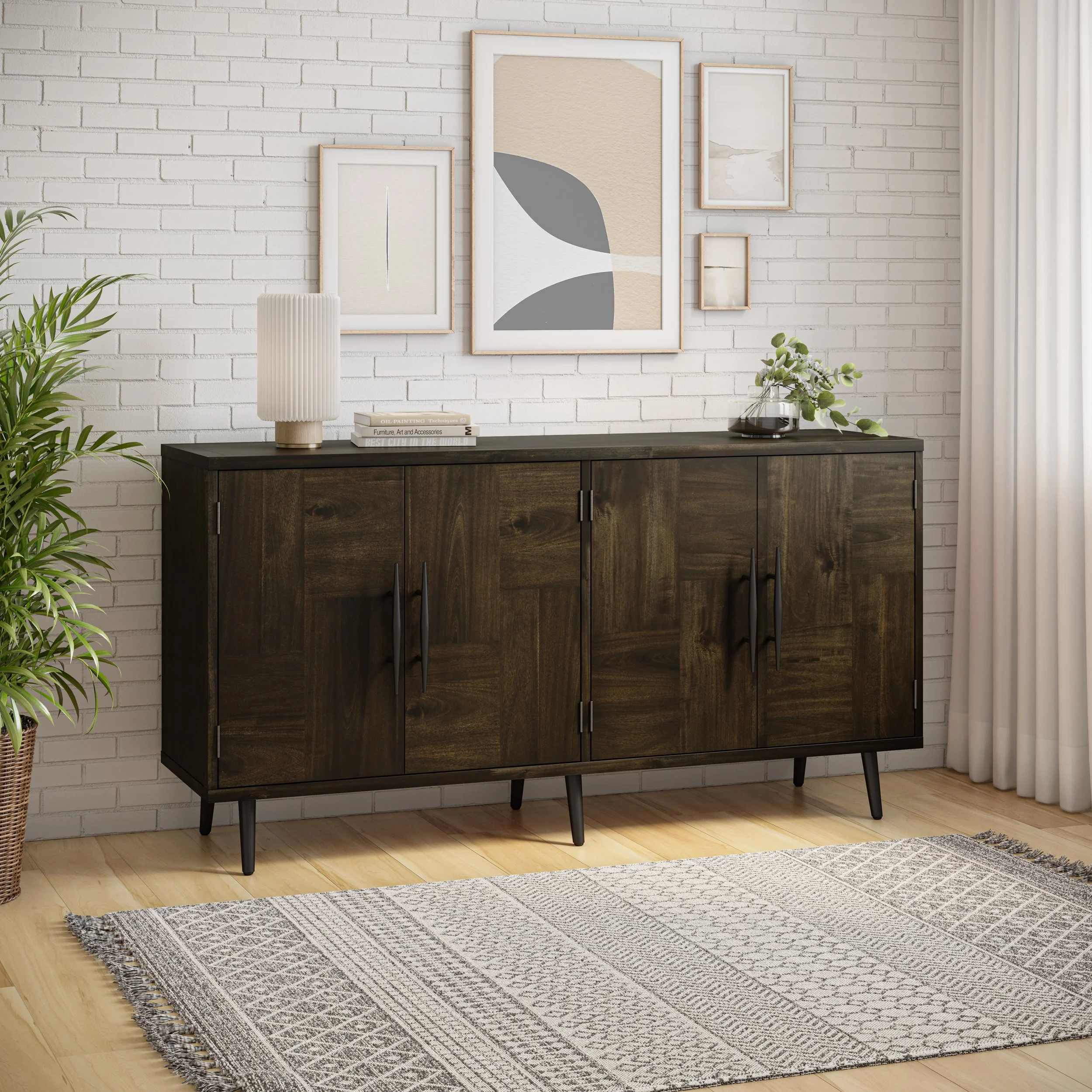 Jofran | Colhane Parquet 4 Door Accent Cabinet